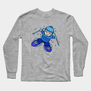 Skiing Kid Long Sleeve T-Shirt